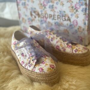 Superga X LoveShackFancy Sneakers with Floral Print